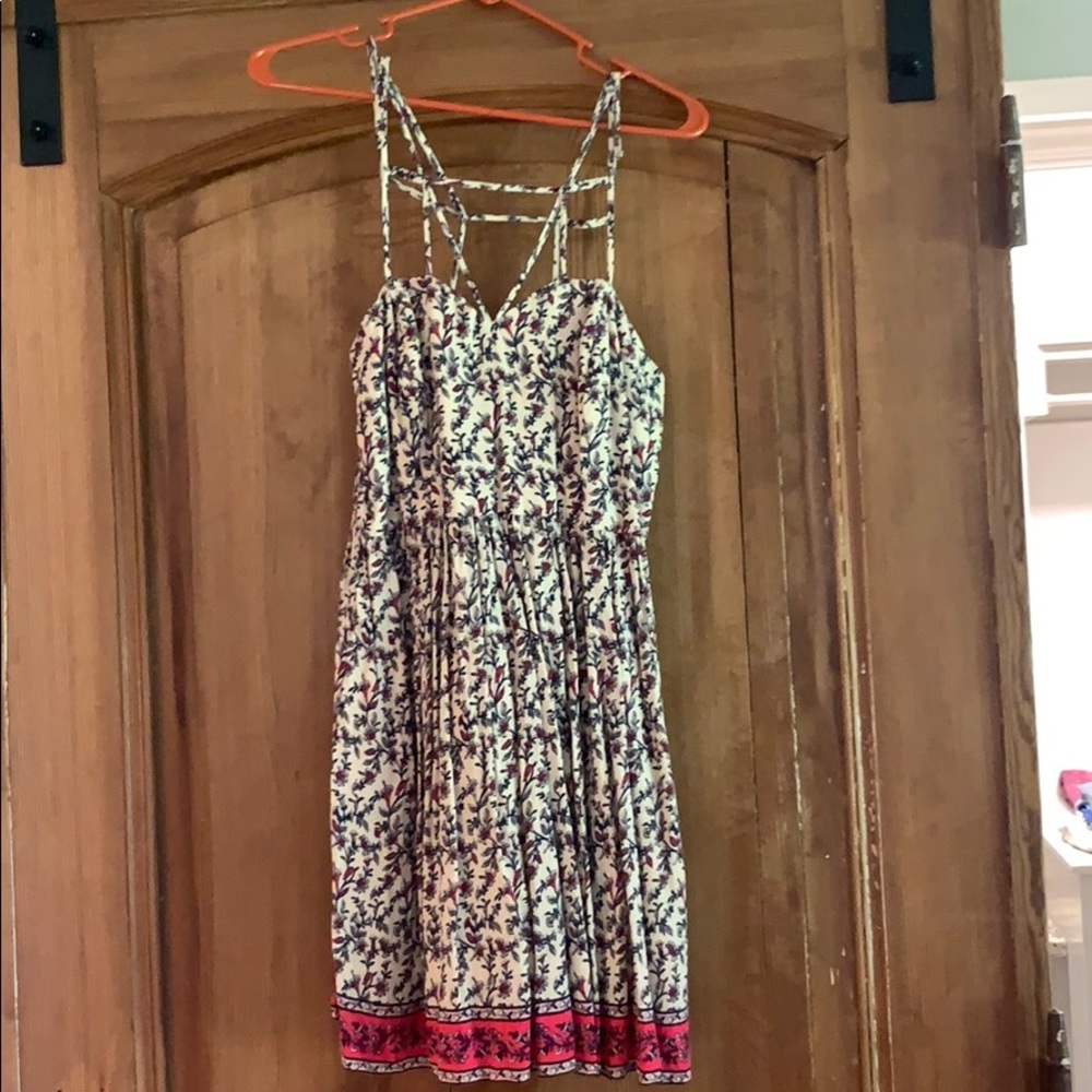Pink and white sundress